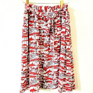 Porridge | Beautifully unique artistic tie-waist midi skirt